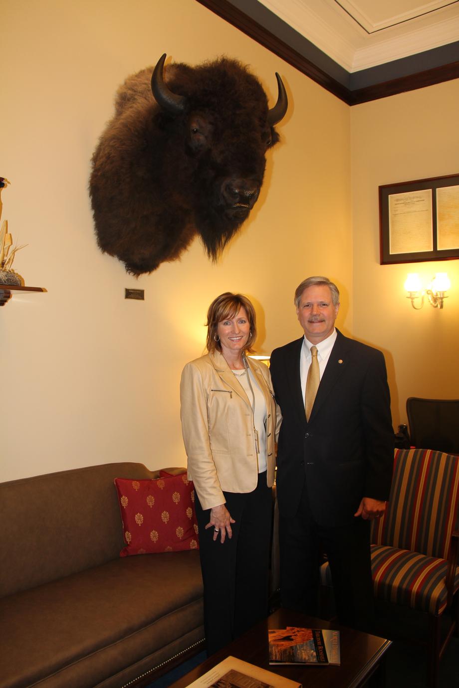 2012 North Dakota Teacher of the Year-April 2012- Senator Hoeven meets with Brenda Werner, a Bismarck High School English teacher who has been named the 2012 North Dakota Teacher of the Year. Werner teaches Advanced Placement and English courses at BHS. 